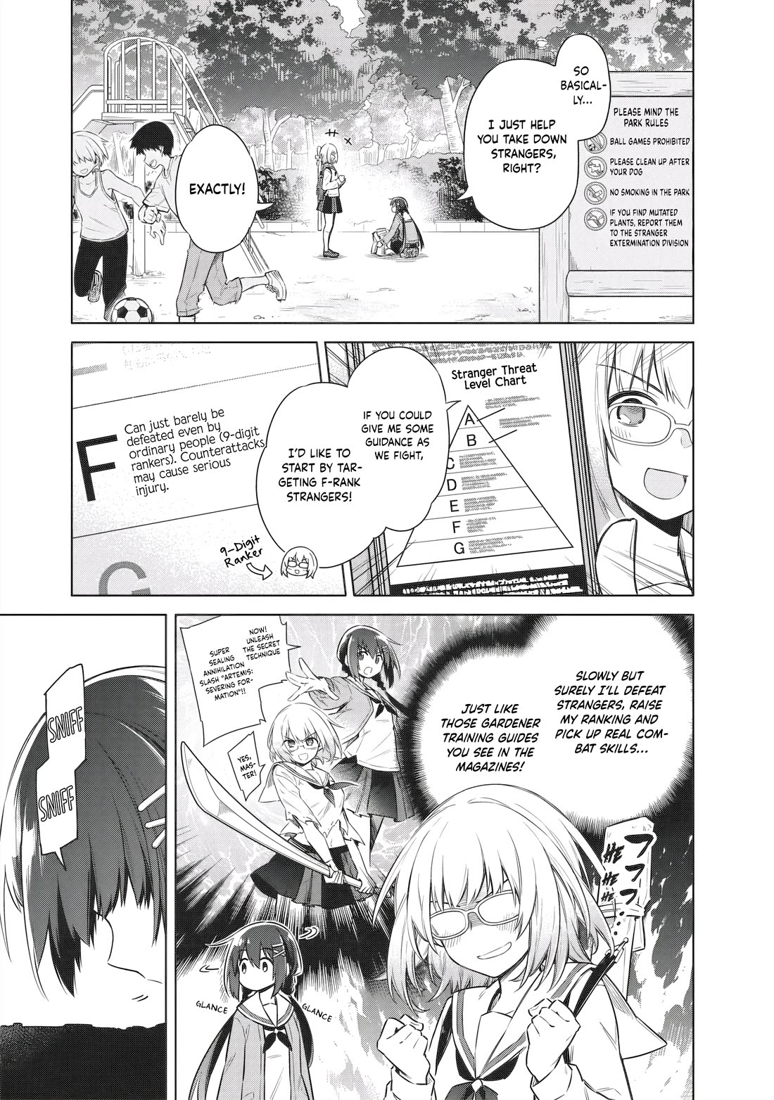 Tokyo KINOKO: The World's Strongest High School Girl with the Weakest Social Skills Chapter 5 page 3 - Chapter 5: Stranger-Hunting Gig