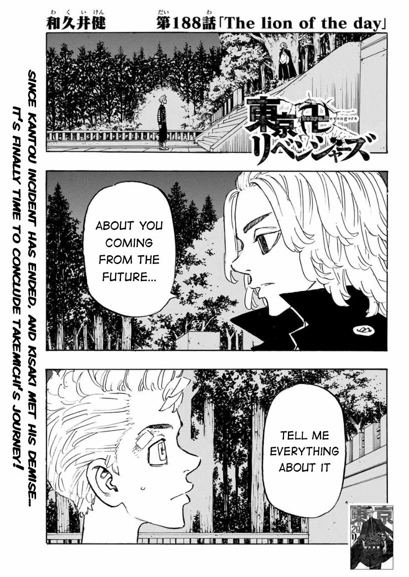 Tokyo Manji Revengers Chapter 188 page 1 - Chapter 188: The Lion of the Day