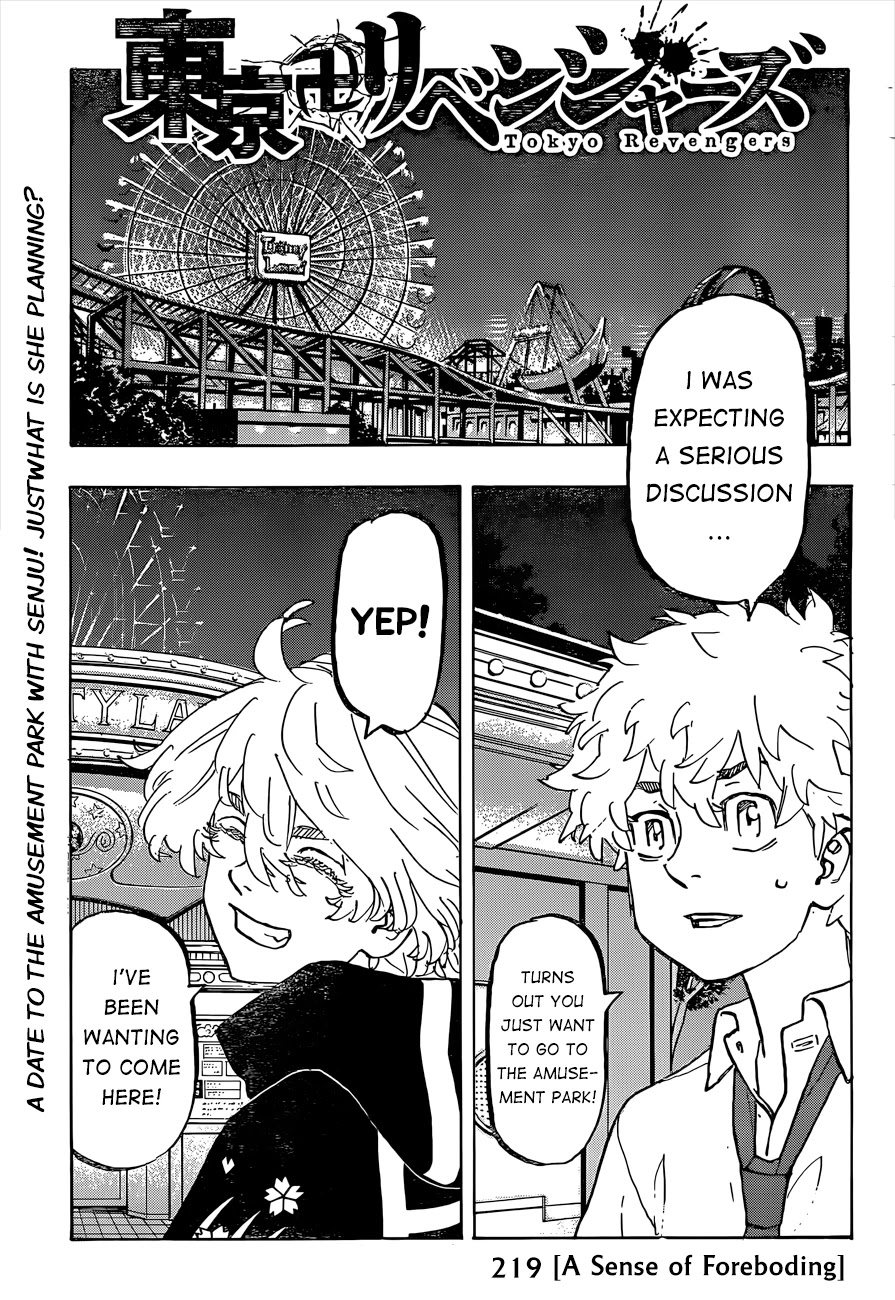 Tokyo Manji Revengers Chapter 219 page 1 - Chapter 219: A Sense of Foreboding