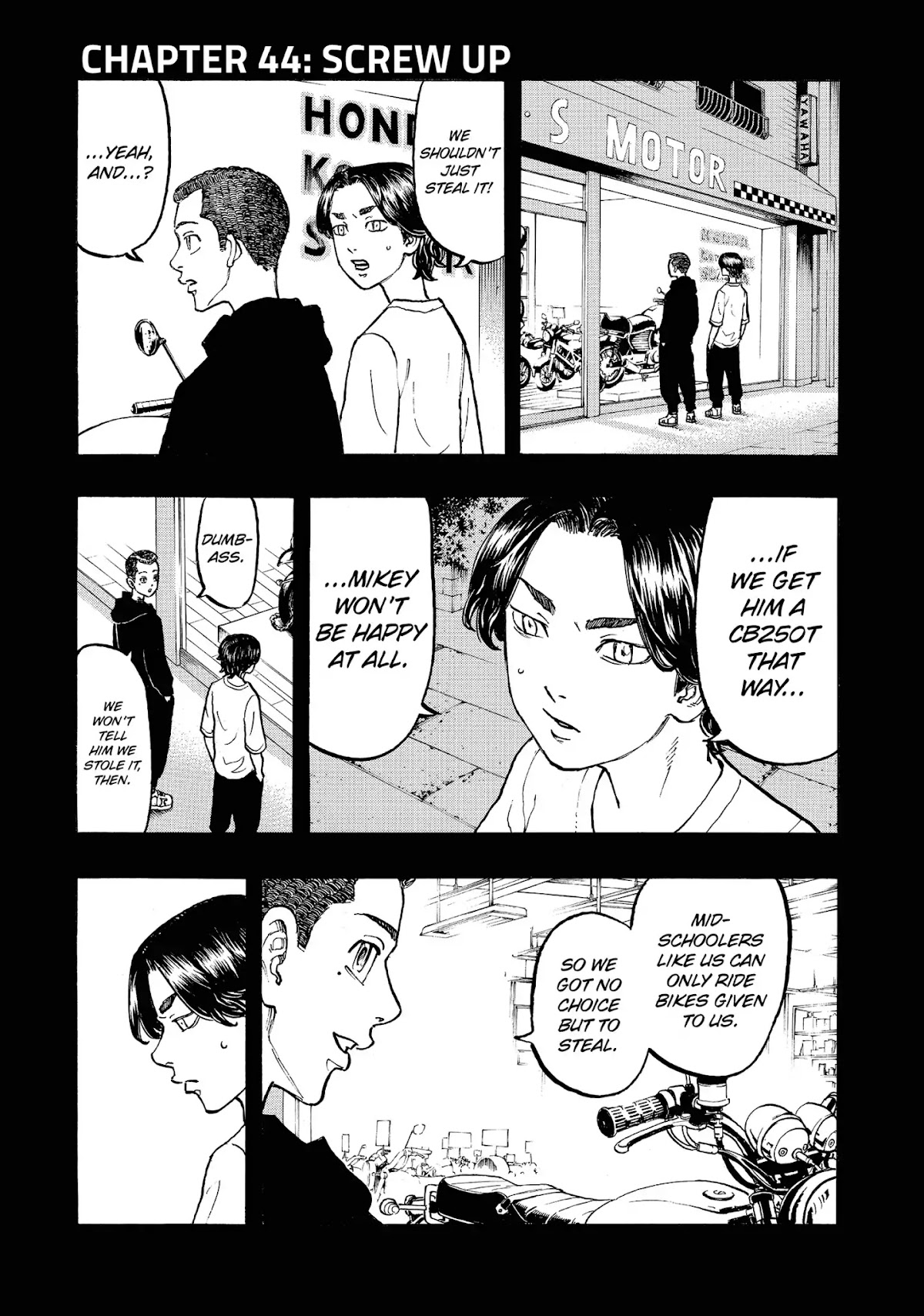 Tokyo Manji Revengers Chapter 44 page 1 - Chapter 44: Screw Up