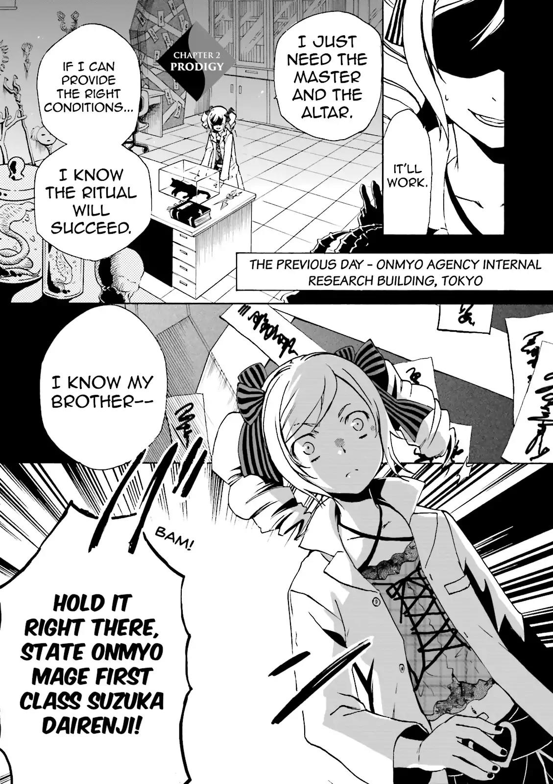 Tokyo Ravens Chapter 2 page 1 - Chapter 2: Prodigy