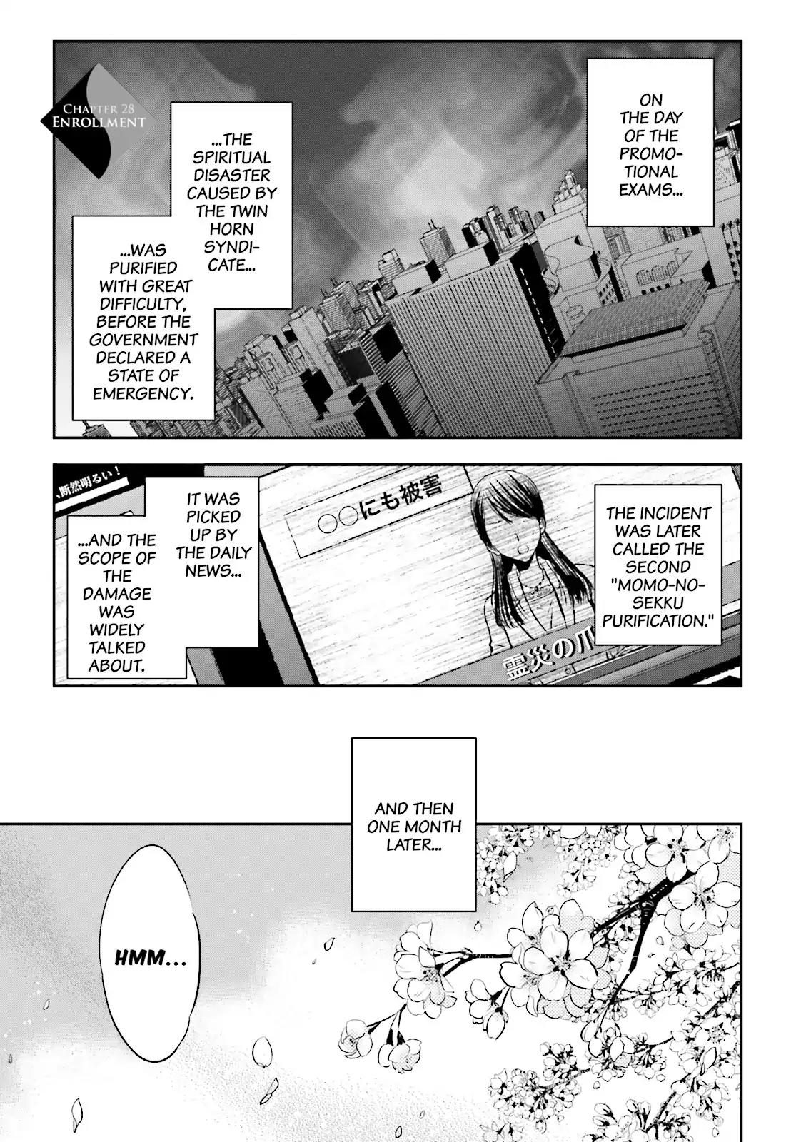 Tokyo Ravens Chapter 28 page 1 - Chapter 28: Enrollment