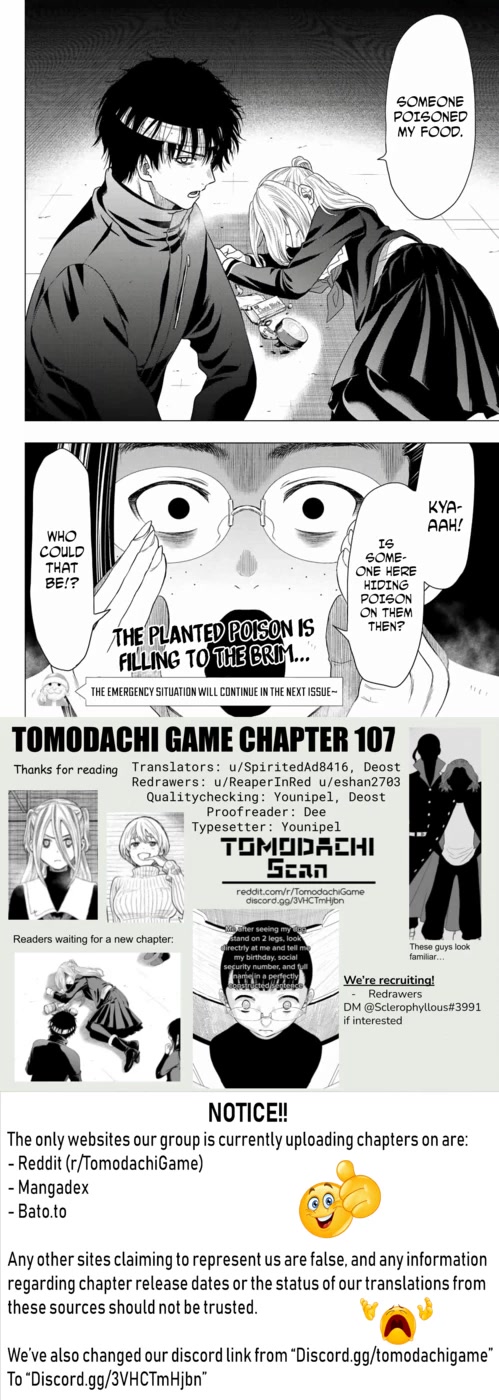 Tomodachi Game Chapter 107 page 33 - Chapter 107: An Ordinary Insanity