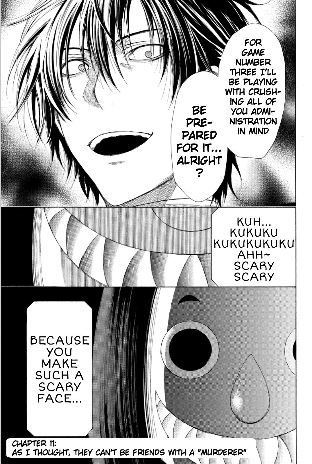 Tomodachi Game Chapter 11 page 1 - Chapter 11: As I Thought, They Can't be Friends with a "Murderer"