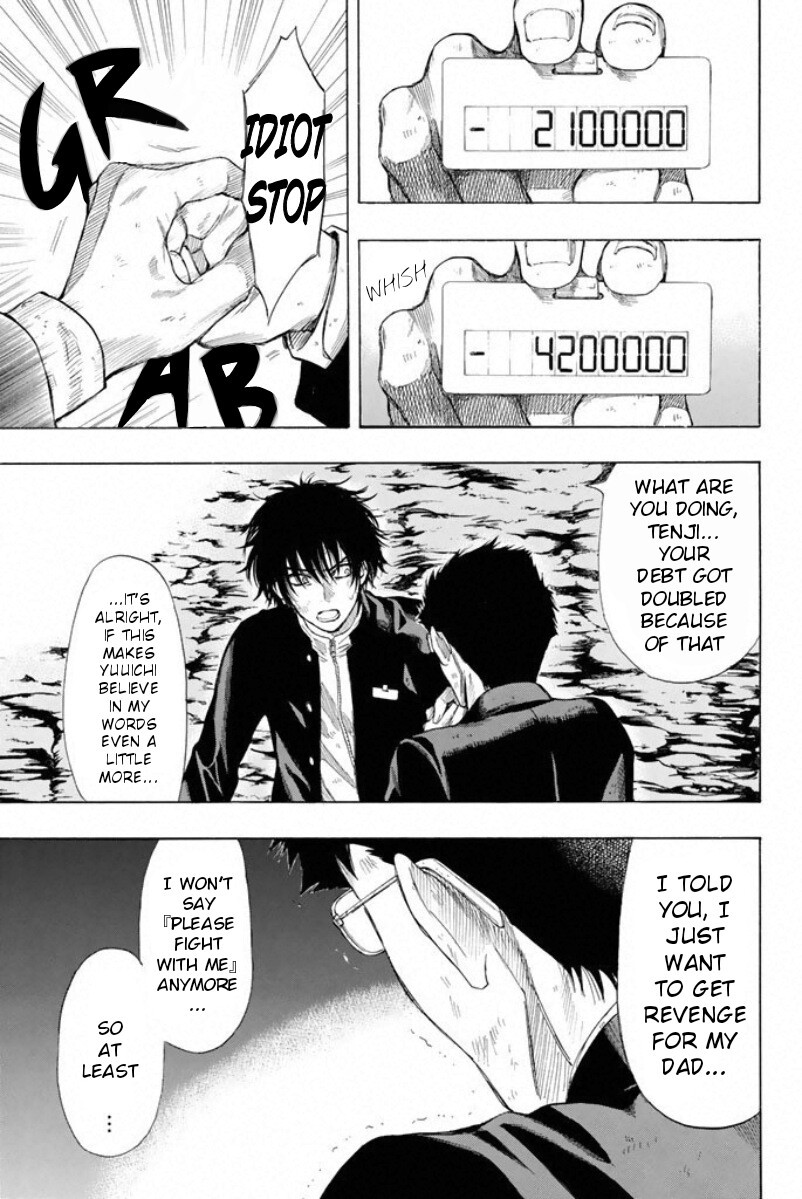 Tomodachi Game Chapter 13 page 23 - Chapter 13: You Guys' Group C's Current Debt Total is "10.8" Million Yen...