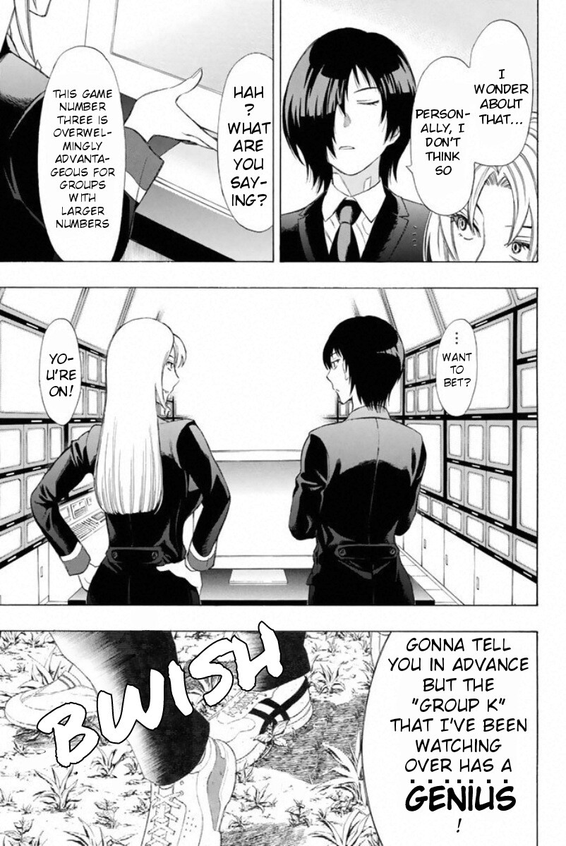 Tomodachi Game Chapter 13 page 38 - Chapter 13: You Guys' Group C's Current Debt Total is "10.8" Million Yen...