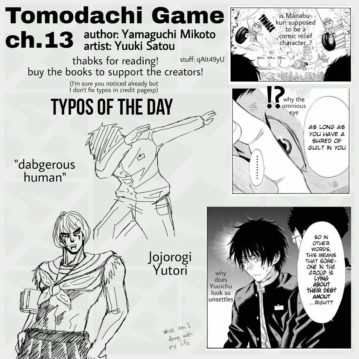 Tomodachi Game Chapter 13 page 40 - Chapter 13: You Guys' Group C's Current Debt Total is "10.8" Million Yen...