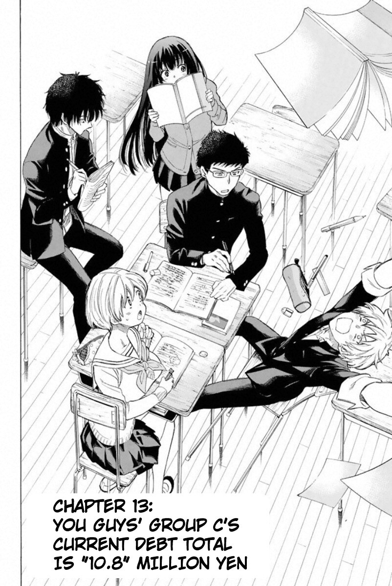 Tomodachi Game Chapter 13 page 8 - Chapter 13: You Guys' Group C's Current Debt Total is "10.8" Million Yen...