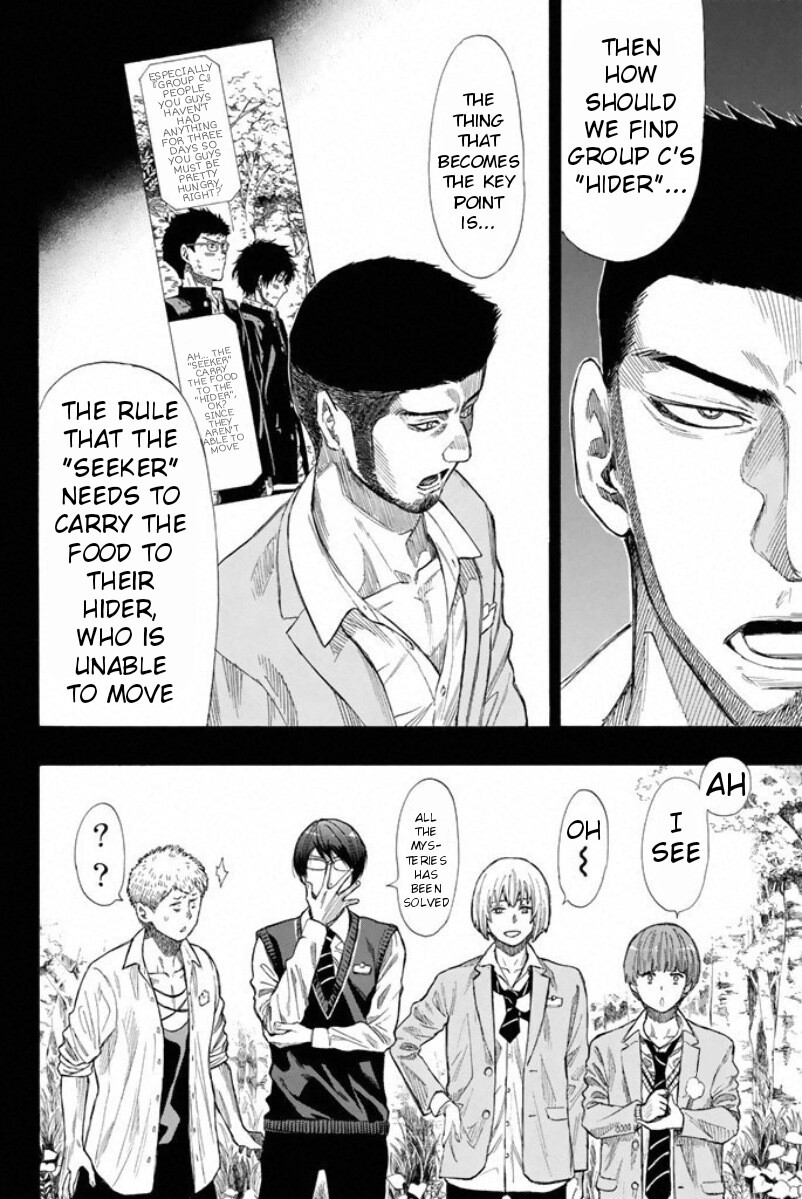 Tomodachi Game Chapter 15 page 20 - Chapter 15: The "Seeker" Carry the Food to the "Hider", OK?