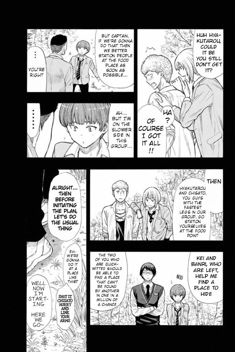 Tomodachi Game Chapter 15 page 21 - Chapter 15: The "Seeker" Carry the Food to the "Hider", OK?