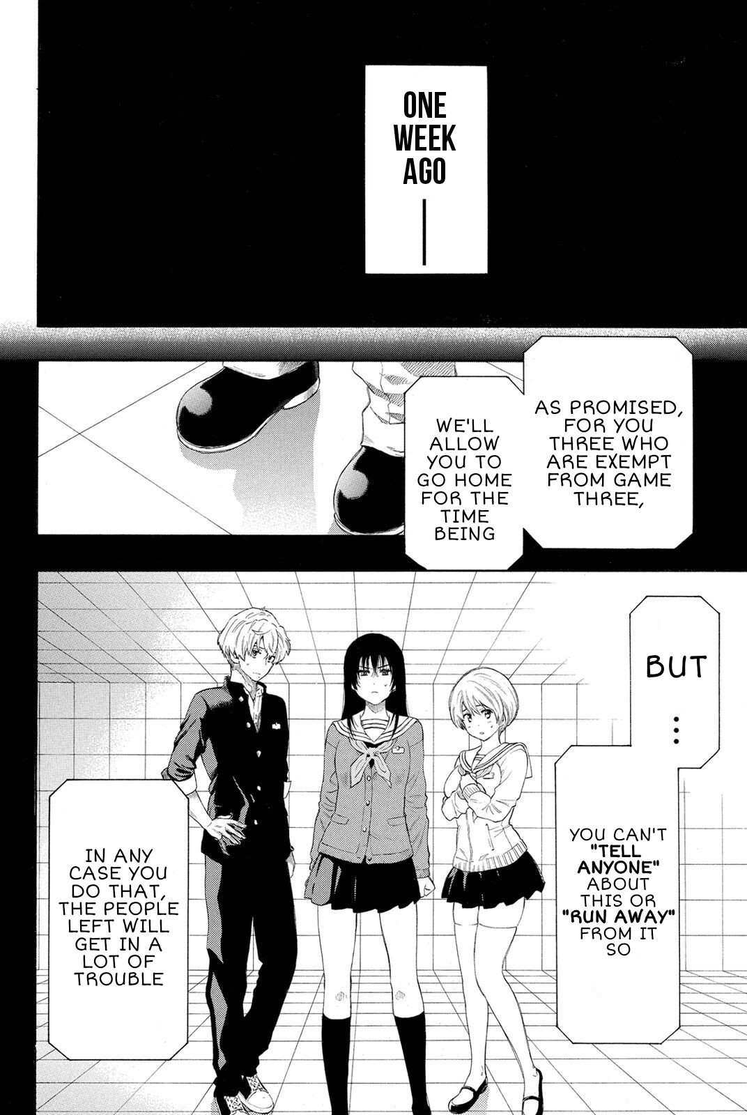 Tomodachi Game Chapter 21 page 3 - Chapter 21: You Can't "Tell Anyone" About This or "Run Away"...