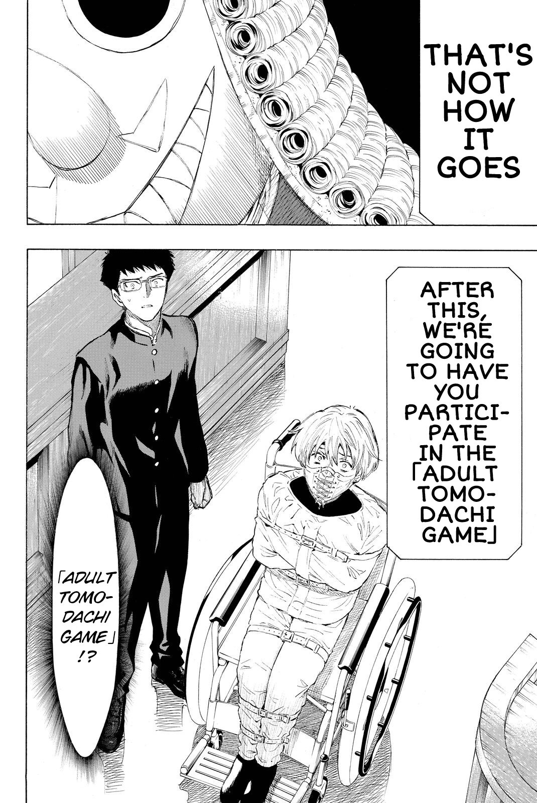 Tomodachi Game Chapter 33 page 15 - Chapter 33: Dead End... Shibe's Human Life has Ended Right Here