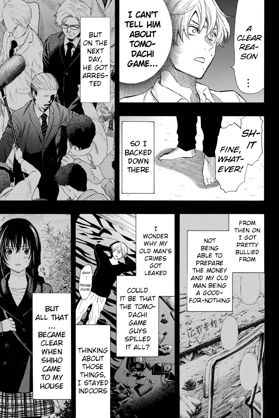 Tomodachi Game Chapter 34 page 13 - Chapter 34: To be Honest I... I was Lying