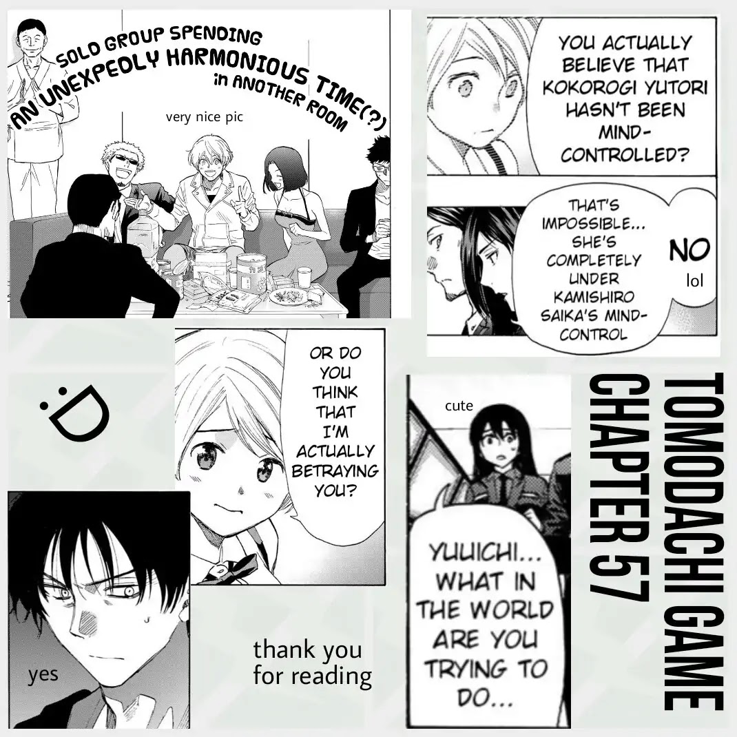 Tomodachi Game Chapter 57 page 33 - Chapter 57: "You are a Distrustful Person at Core"