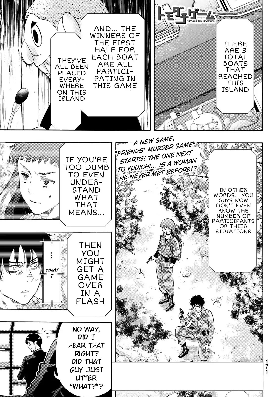 Tomodachi Game Chapter 68 page 1 - Chapter 68: "If You're Going to Make Comrades... or Not"