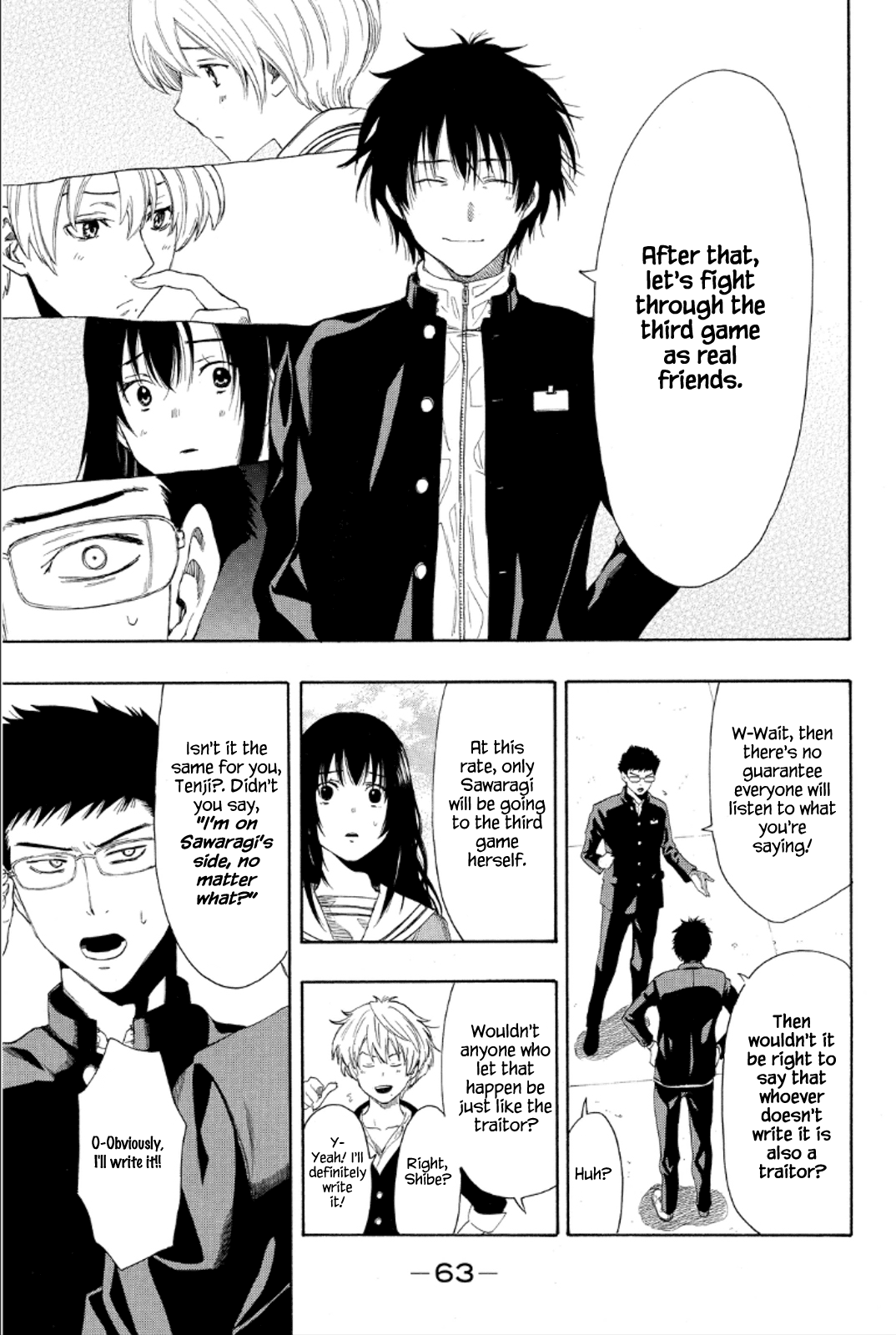 Tomodachi Game Chapter 9 page 13 - Chapter 9: I'll Announce the Final Kageguchi~