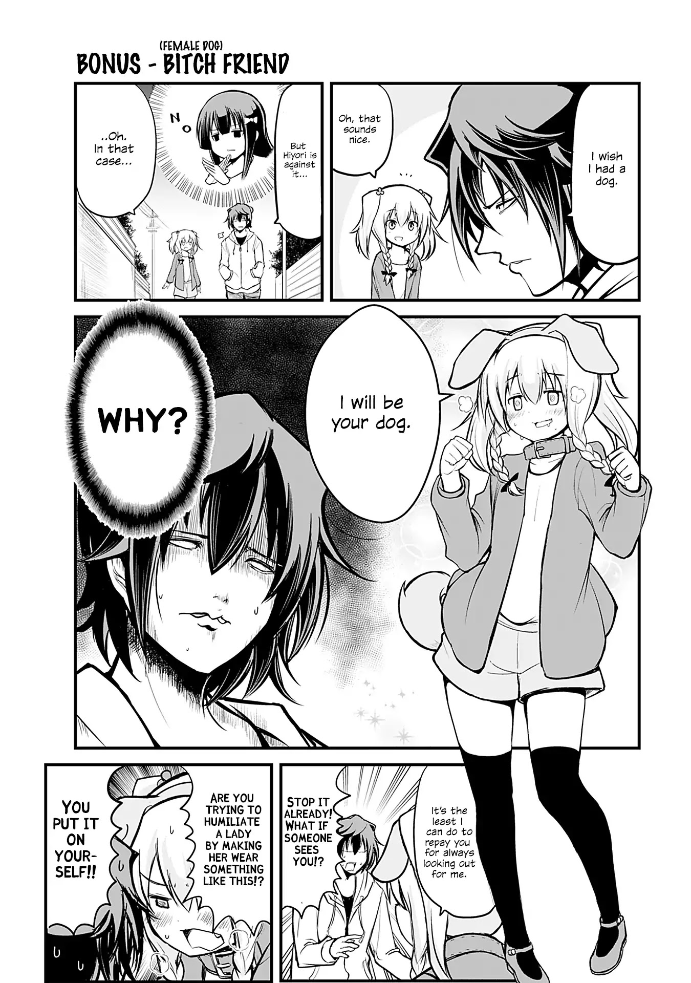 Tomodachi o Tsukurou Chapter 175.5 page 1 - Chapter 175.5: Bonus chapter- Bitch (female dog) friend + afterword