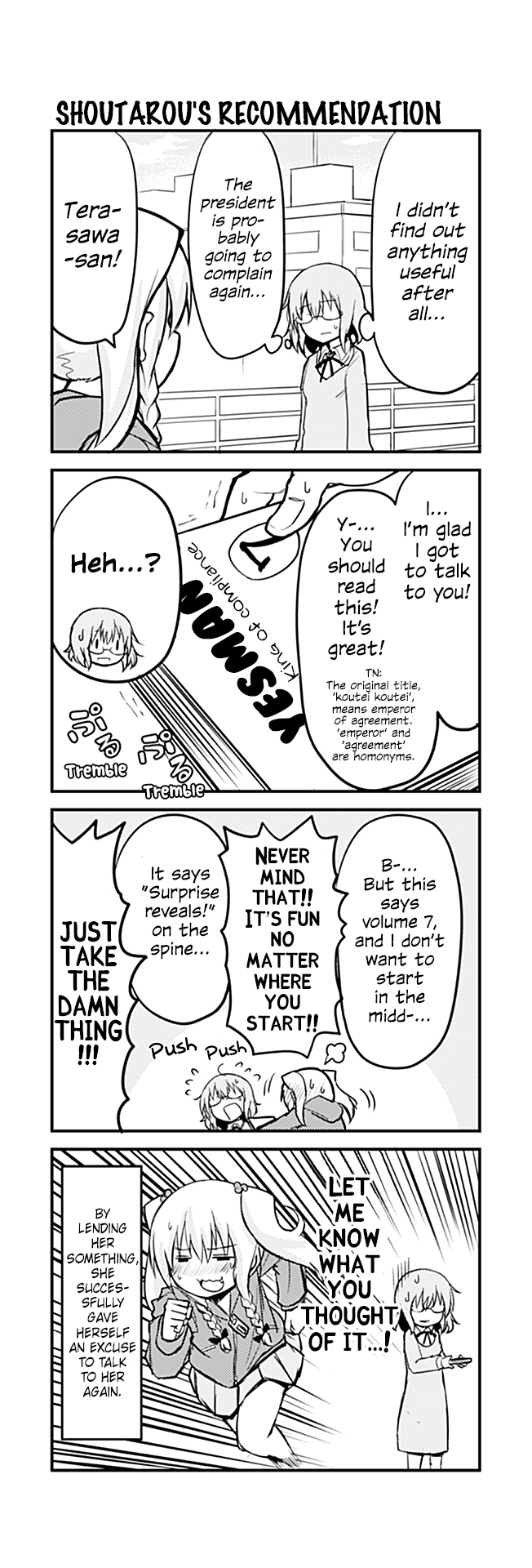 Tomodachi o Tsukurou Chapter 217 page 1 - Chapter 217: Shoutarou's recommendation