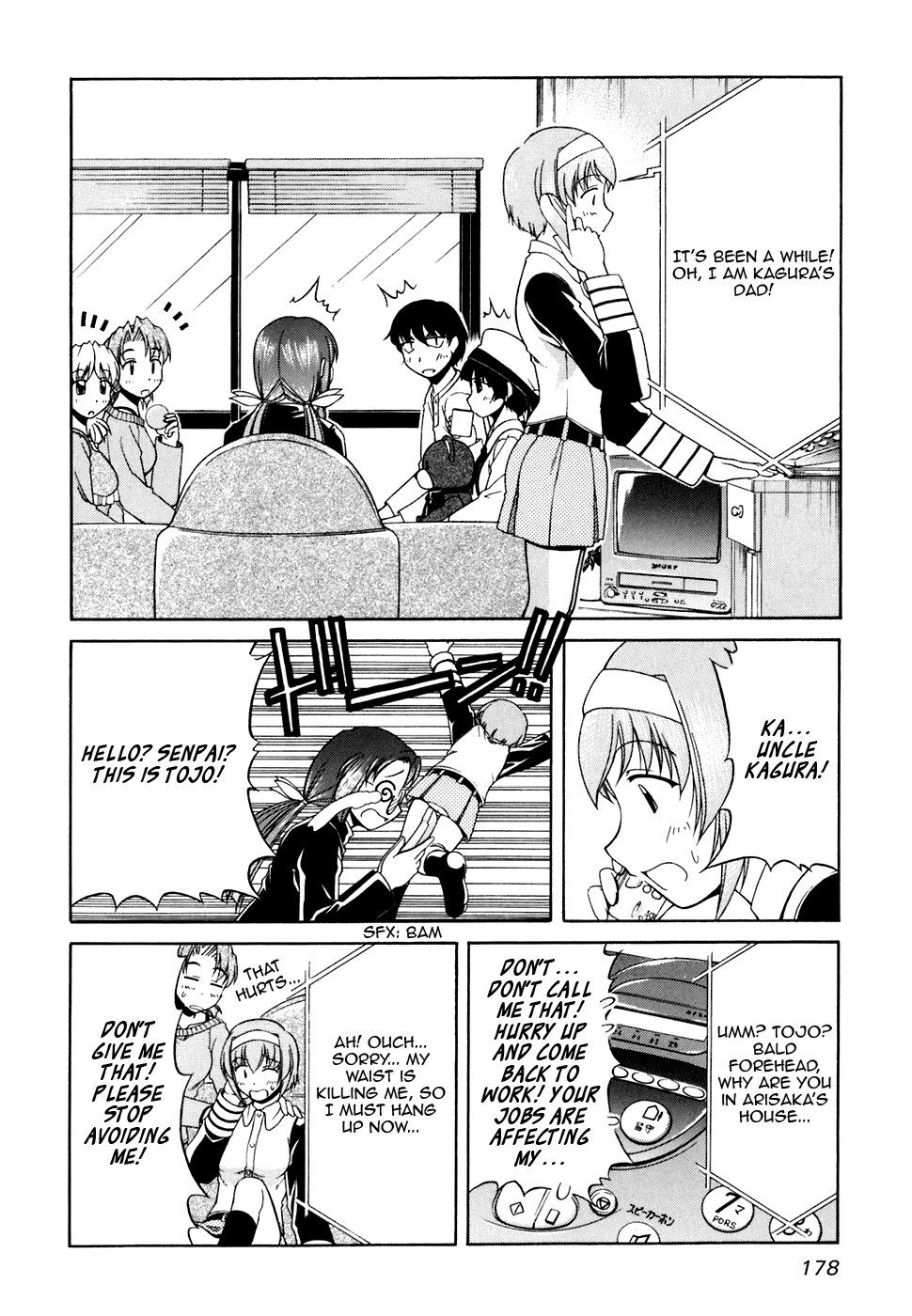 Tona-Gura! Chapter 35 page 8 - Chapter 35: Father, Female Junior, Glasses and Forehead