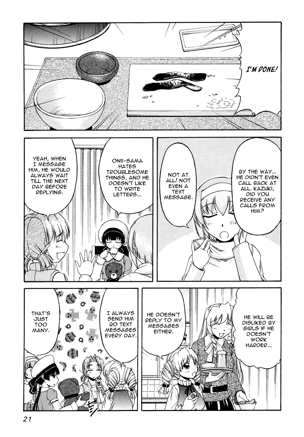 Tona-Gura! Chapter 36 page 21 - Chapter 36: From a Relaxing Weekend to an Uneasy Weekend