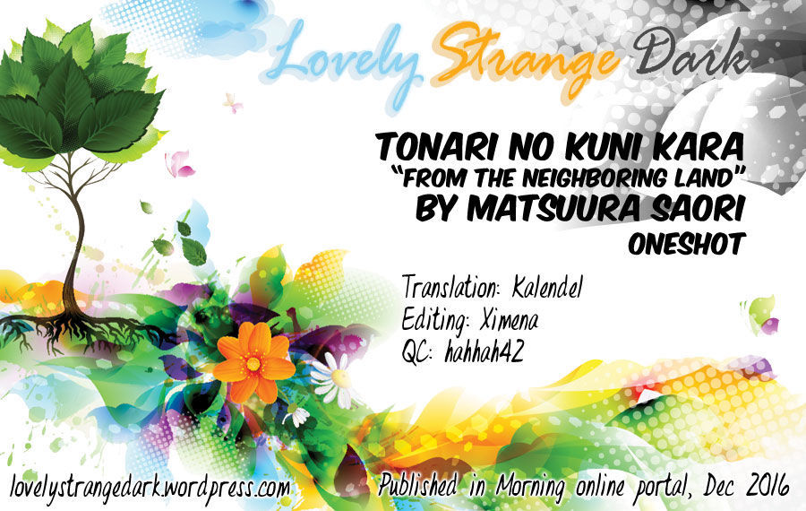 Tonari no Kuni kara Chapter 1 page 1 - Chapter 1 : Oneshot