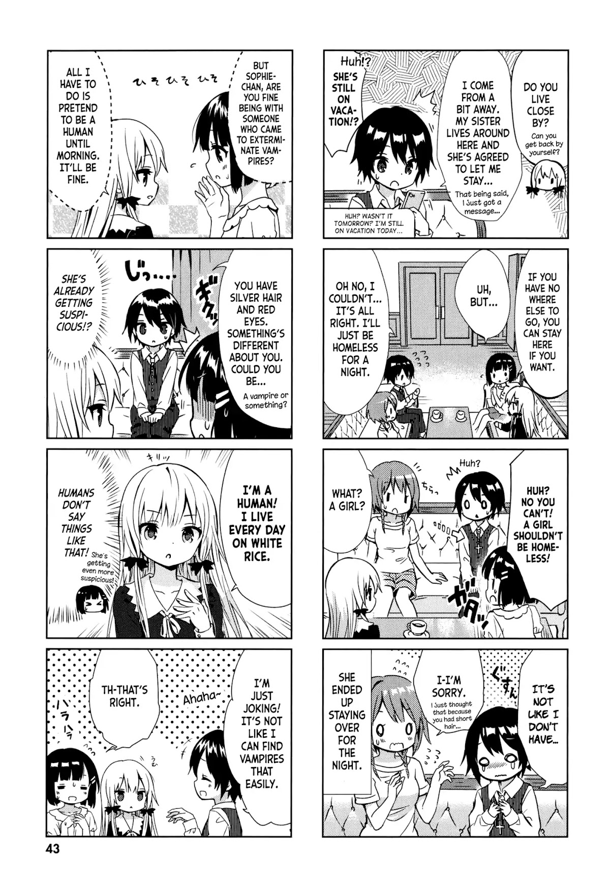 Tonari no Kyuuketsuki-san Chapter 15 page 3 - Chapter 15: The vampire vs. the vampire hunter