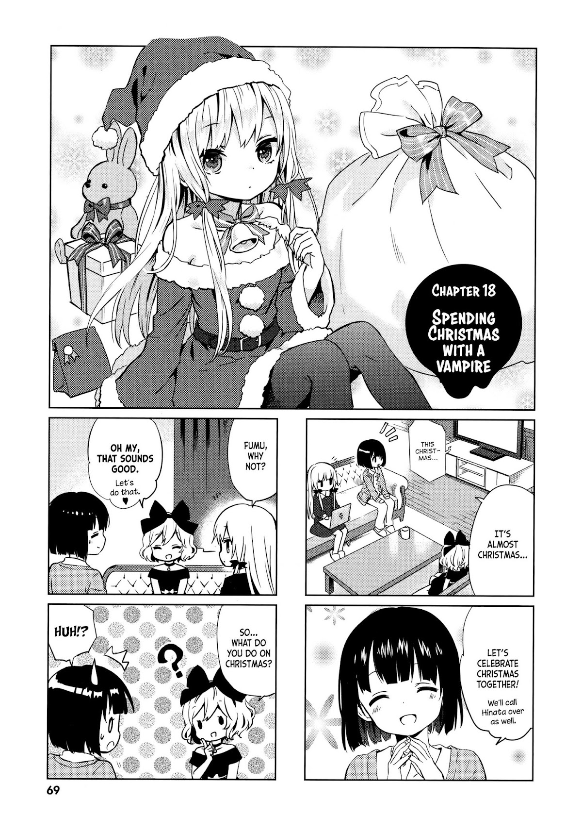 Tonari no Kyuuketsuki-san Chapter 18 page 1 - Chapter 18: Spending Christmas with a vampire
