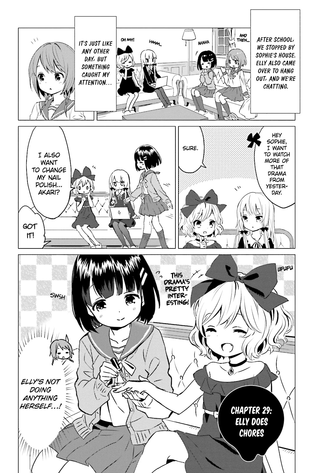 Tonari no Kyuuketsuki-san Chapter 29 page 1 - Chapter 29: Elly Does Chores