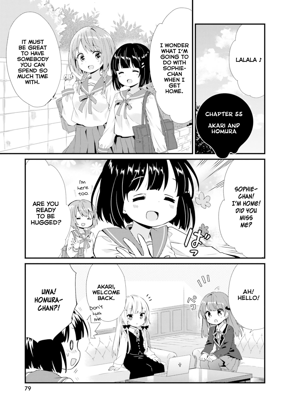 Tonari no Kyuuketsuki-san Chapter 55 page 1 - Chapter 55: Akari and Homura