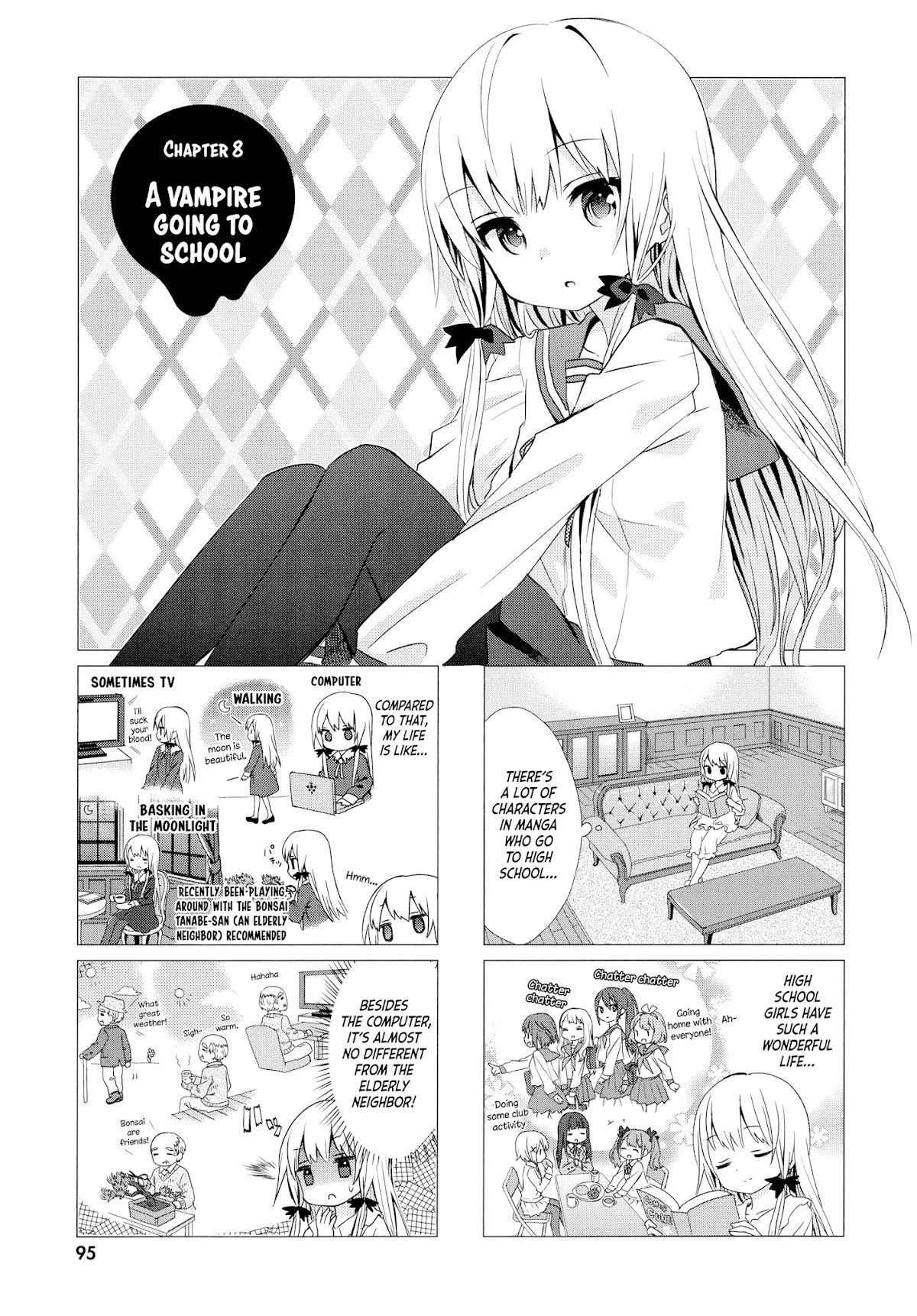 Tonari no Kyuuketsuki-san Chapter 8 page 1 - Chapter 8: A Vampire Going To School