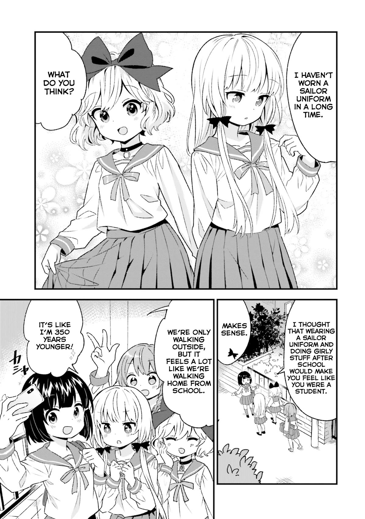 Tonari no Kyuuketsuki-san Chapter 85 page 3 - Chapter 85: Sailor Uniforms and High Schoolers