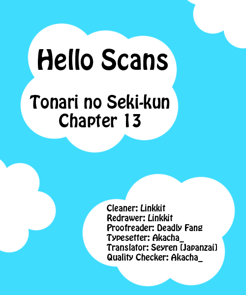 Tonari no Seki-kun Chapter 13.2 page 1 - Chapter 13 v2 : 13th Period