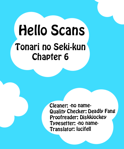 Tonari no Seki-kun Chapter 6.2 page 1 - Chapter 6 v2 : 6th Period