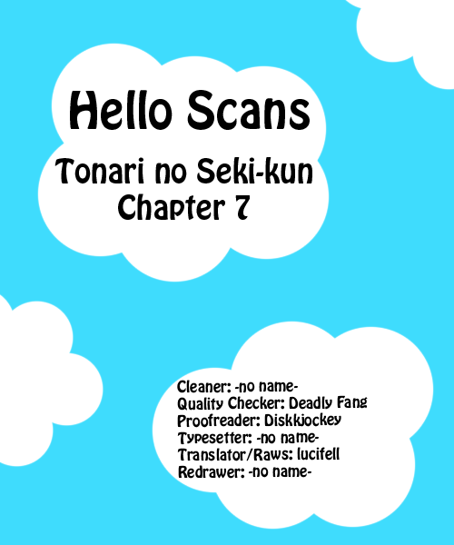 Tonari no Seki-kun Chapter 7.2 page 1 - Chapter 7 v2 : 7th Period