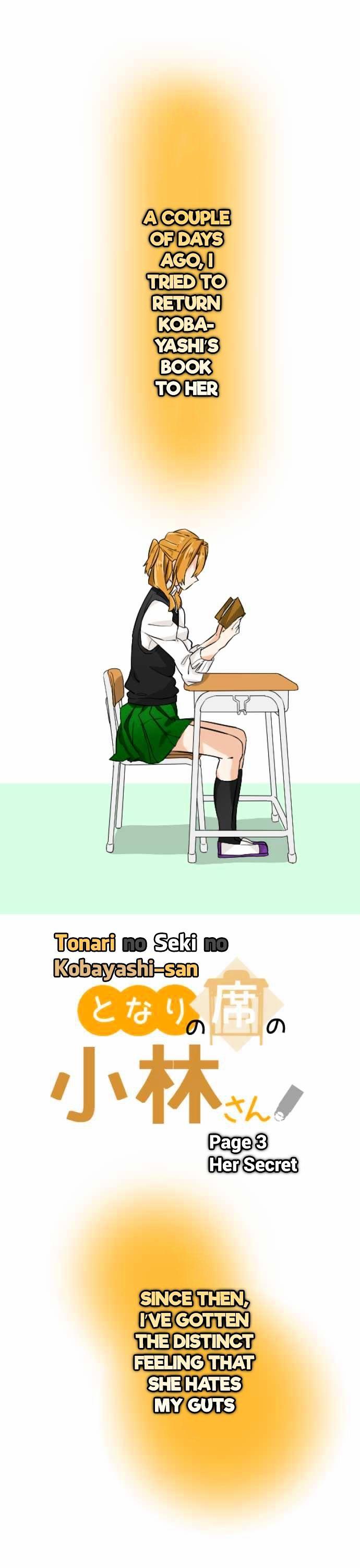 Tonari no Seki no Kobayashi-san Chapter 3 page 2 - Chapter 3 : Her Secret
