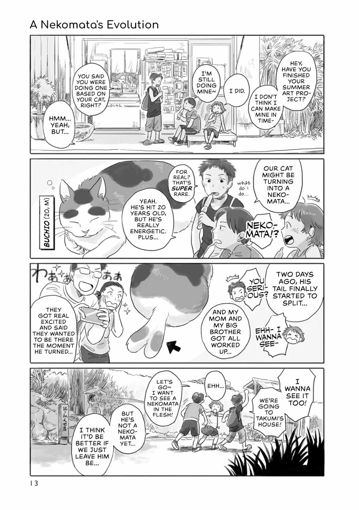 Tonari no Youkai-san Chapter 2 page 1 - Chapter 2: A Nekomata's Evolution