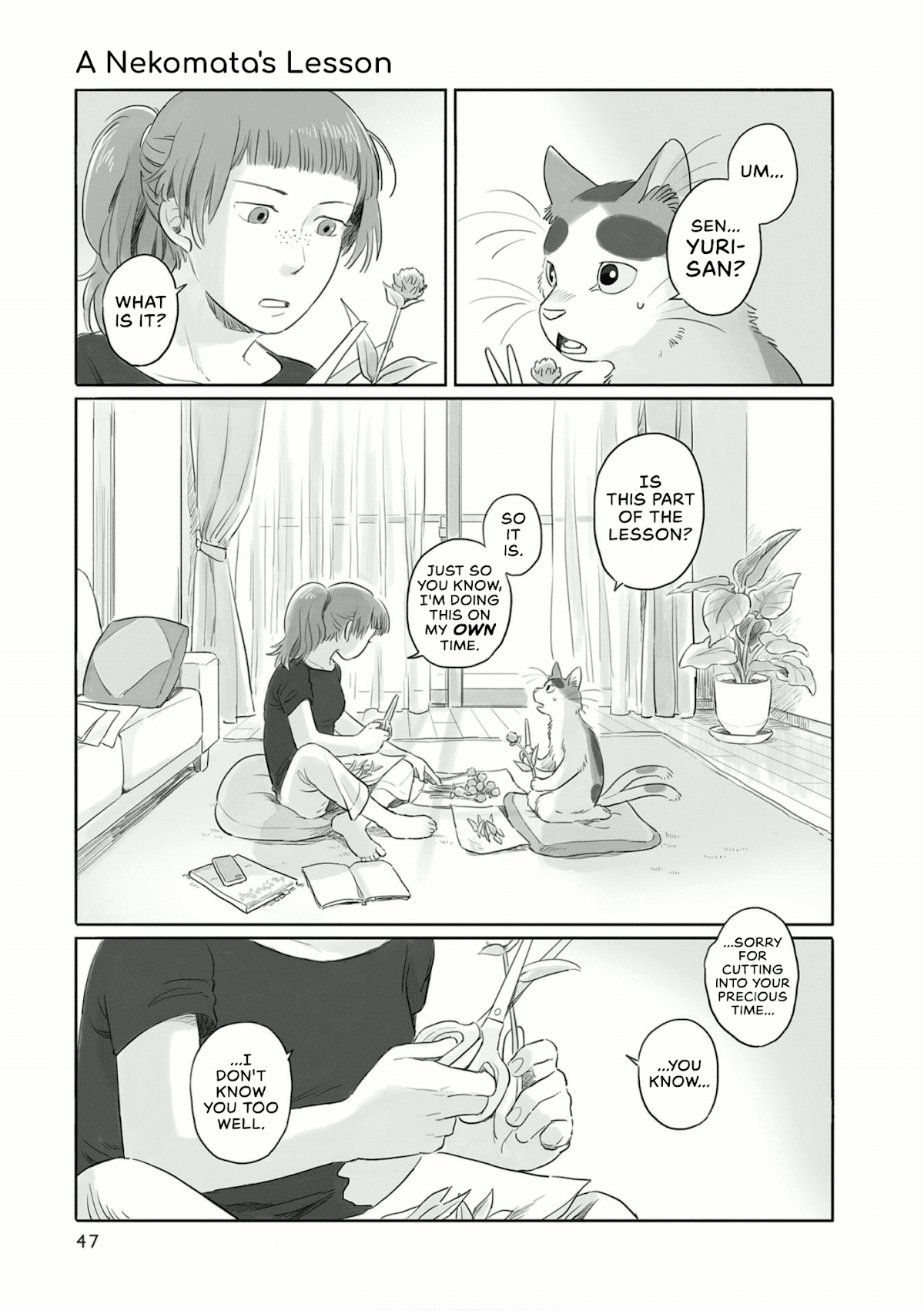 Tonari no Youkai-san Chapter 8 page 1 - Chapter 8: A Nekomata's Lesson