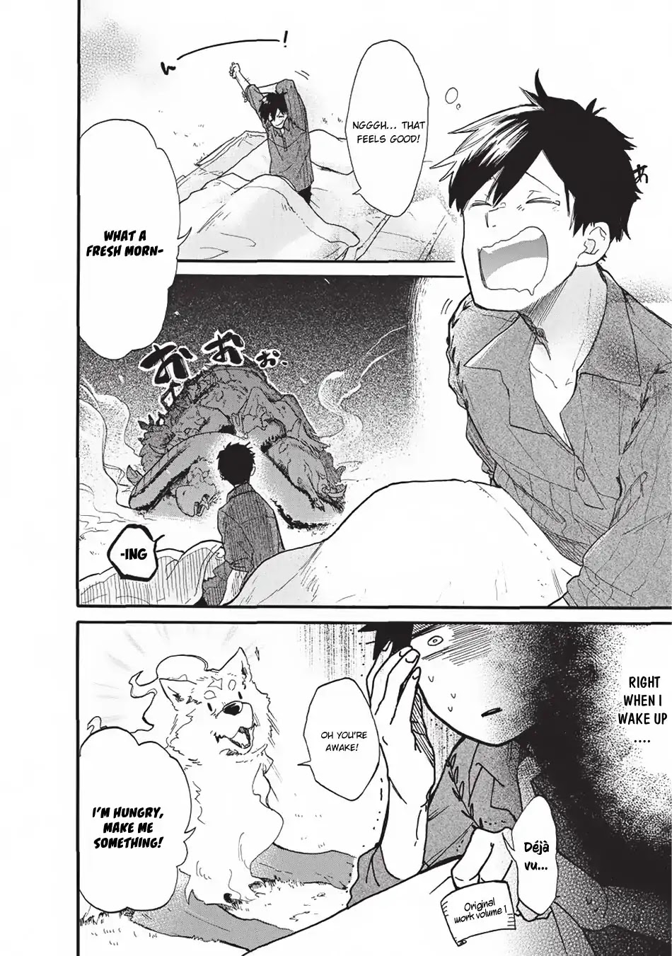 Tondemo Skill de Isekai Hourou Meshi: Sui no Daibouken Chapter 1 page 19 - Chapter 1: The Man Dragged into Another World, Fenrir, and the Slime