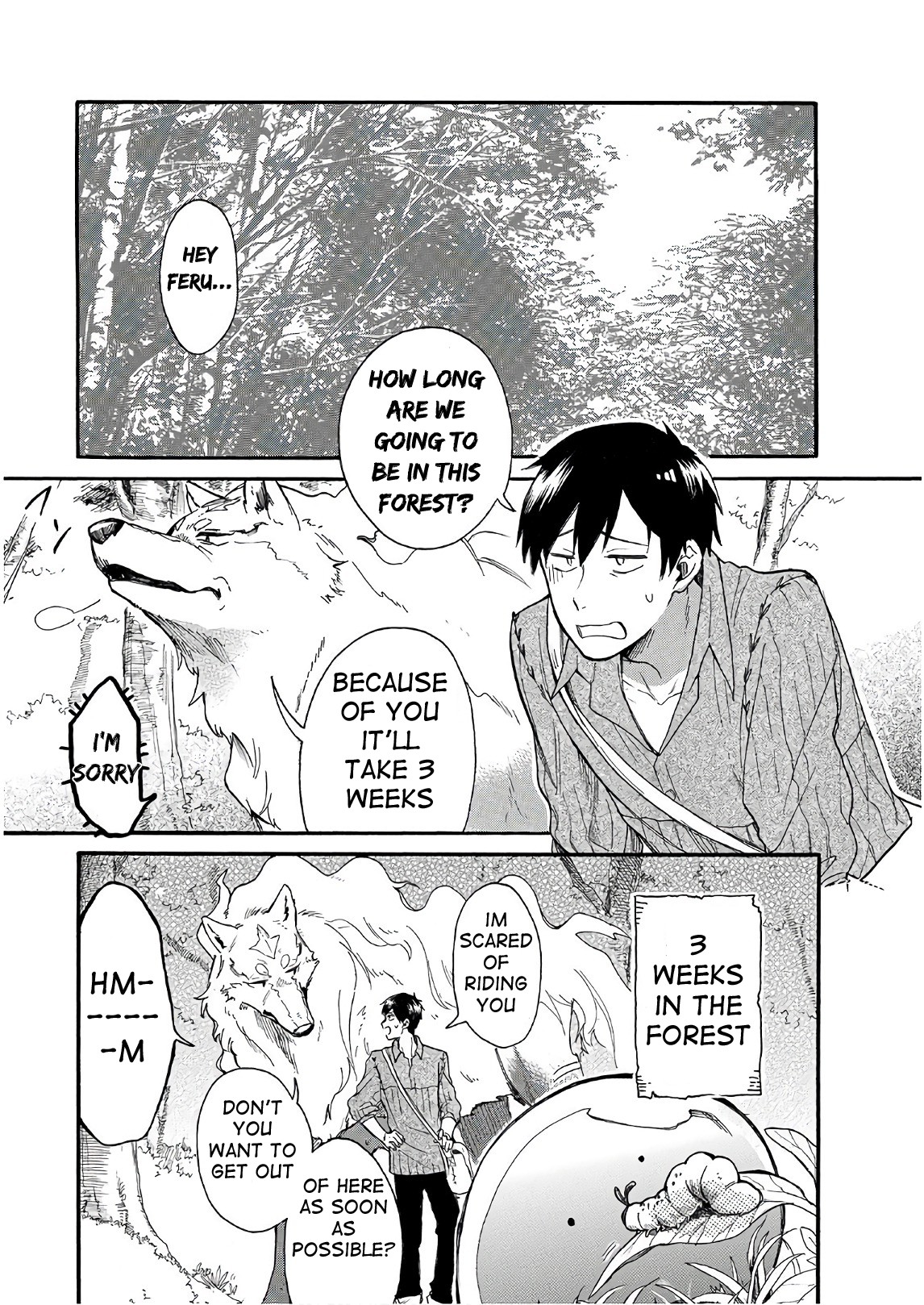 Tondemo Skill de Isekai Hourou Meshi: Sui no Daibouken Chapter 4 page 1 - Chapter 4: Lost Slime and Big Forest Adventure Part 1