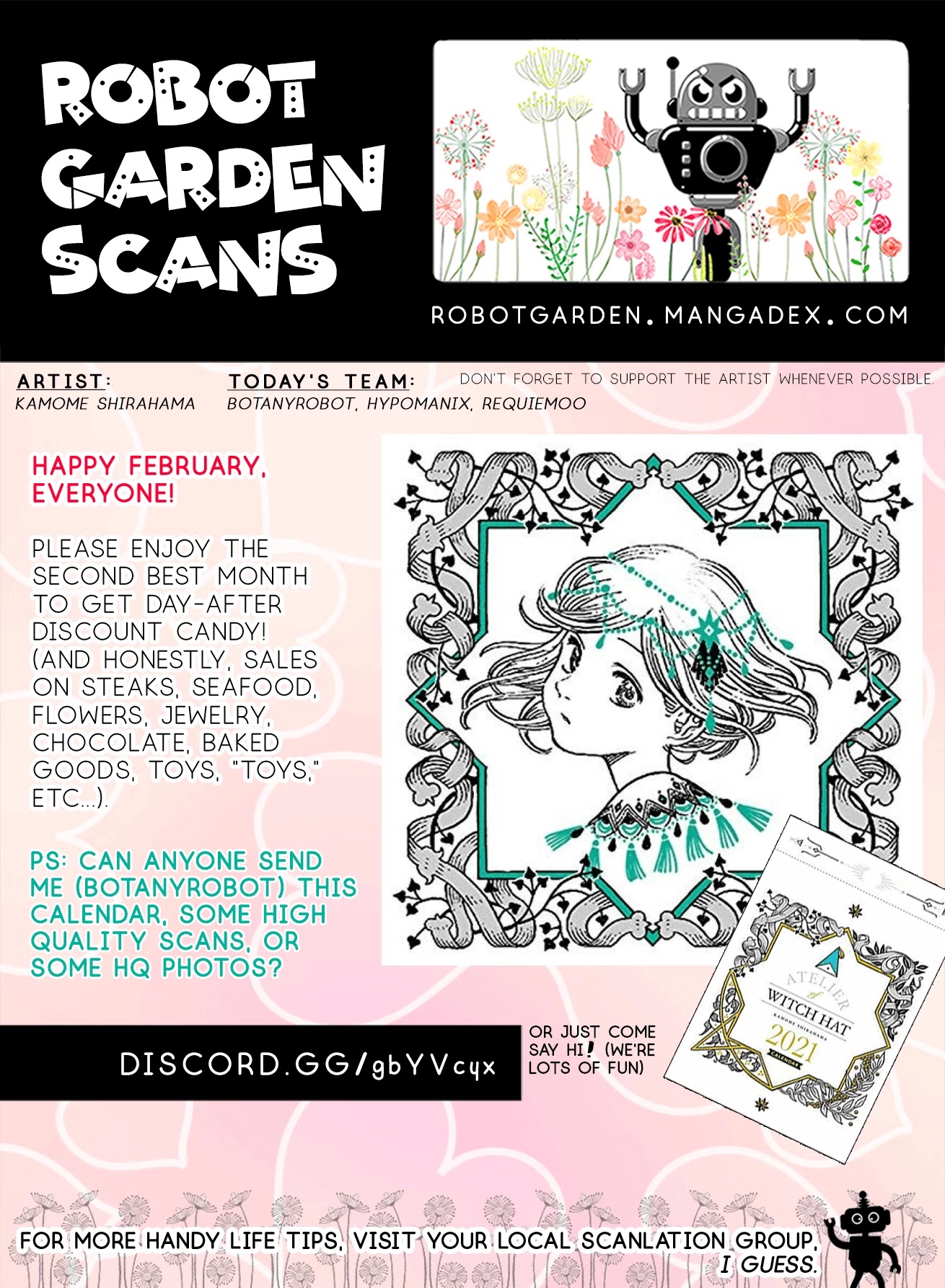 Tongari Booshi no Atorie Chapter 43.9 page 22 - Chapter 43.9: Special Bonus Mini Art Batch -- Valentine's