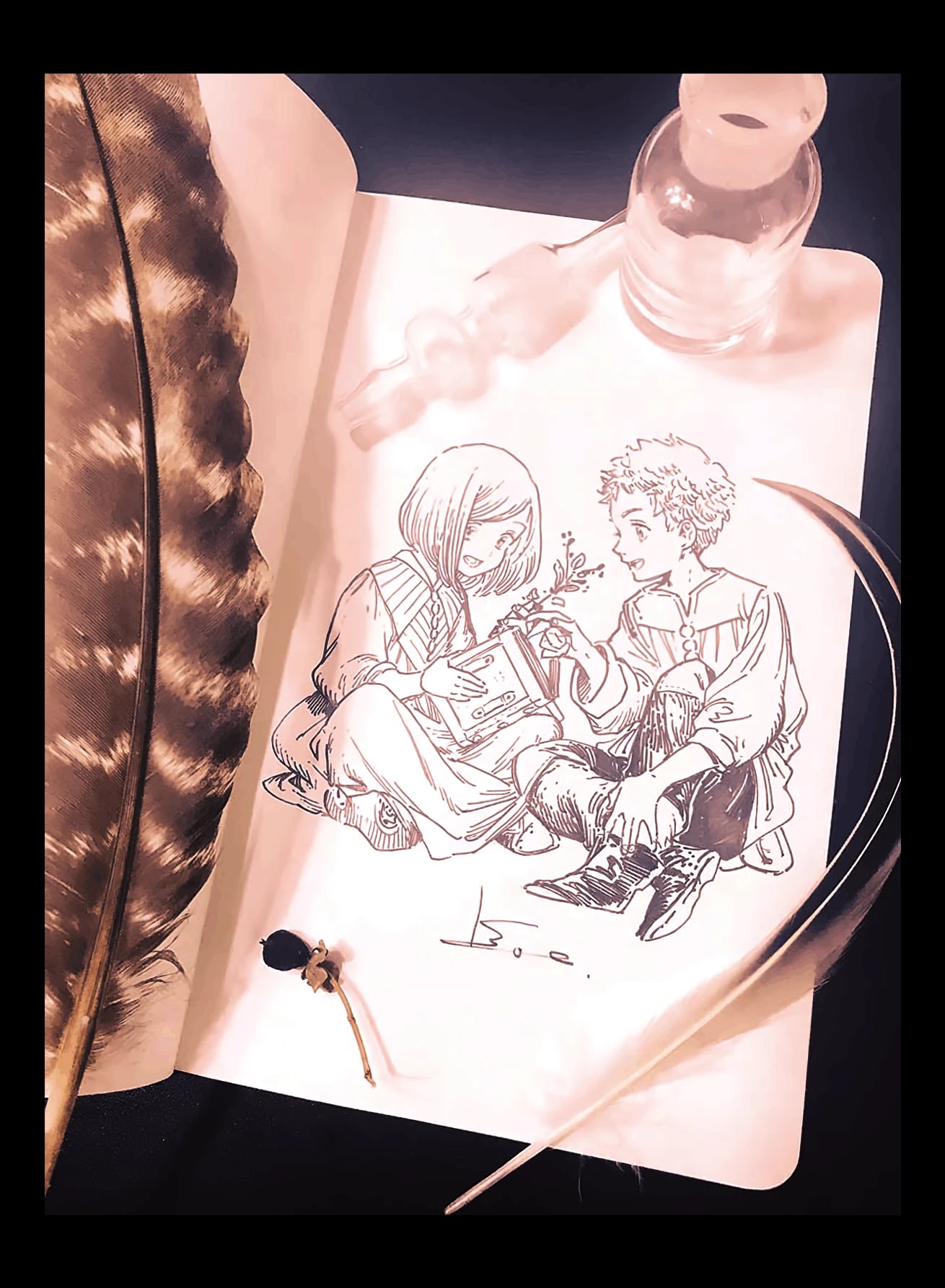 Tongari Booshi no Atorie Chapter 43.9 page 4 - Chapter 43.9: Special Bonus Mini Art Batch -- Valentine's