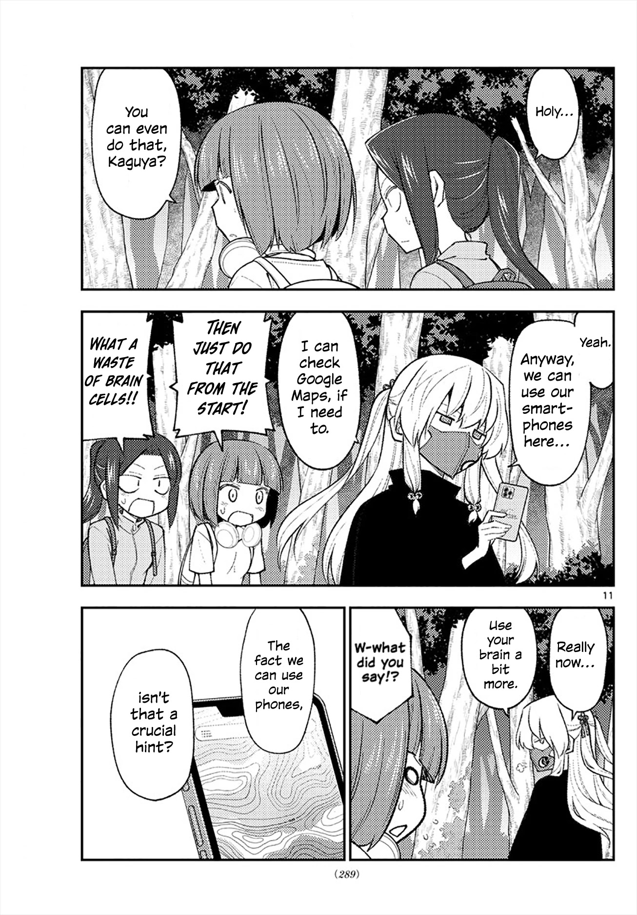 Tonikaku Cawaii Chapter 177 page 11 - Chapter 177: If you keep watching videos of people in distress while hiking, even the mountain will feel dejected