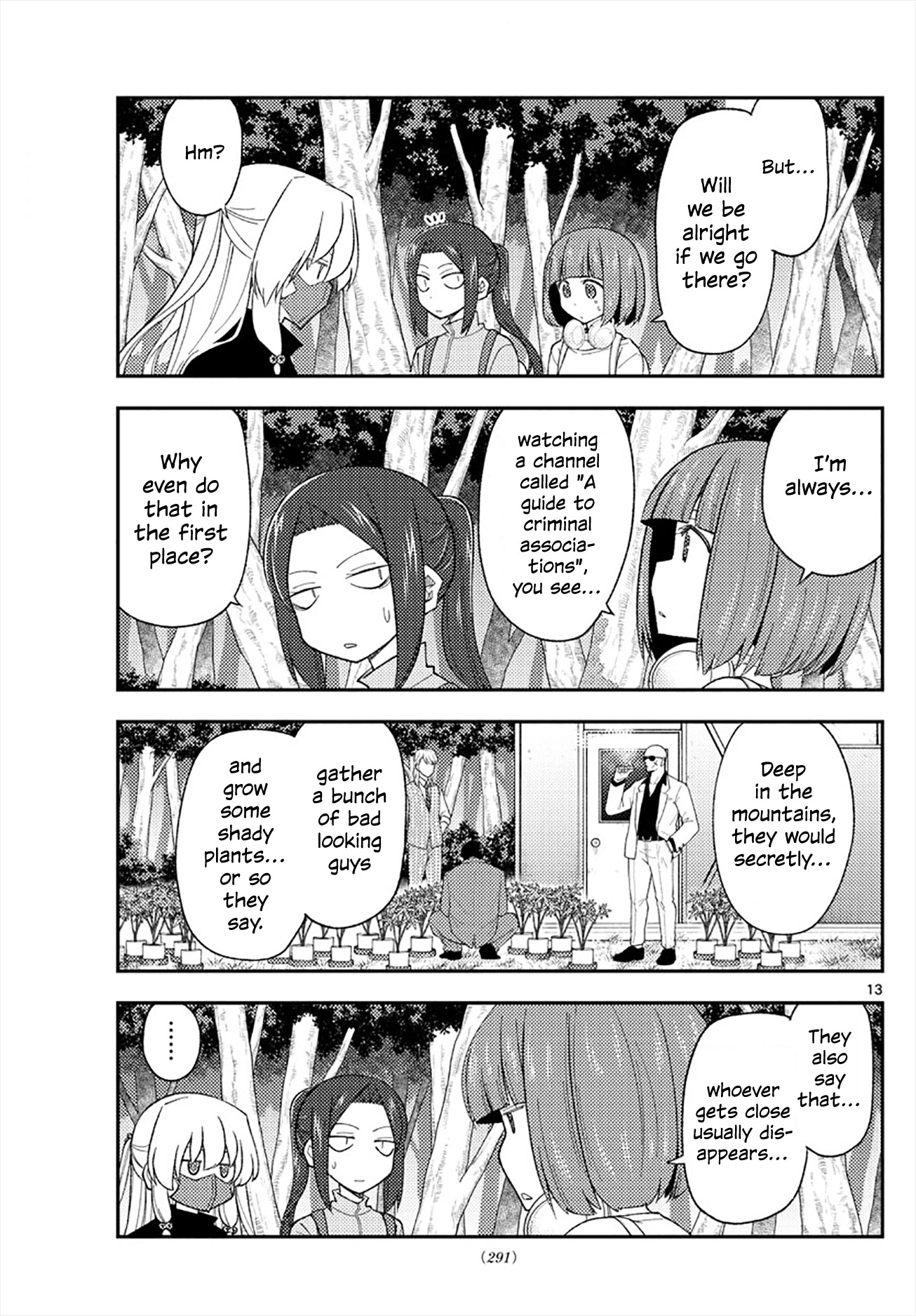 Tonikaku Cawaii Chapter 177 page 13 - Chapter 177: If you keep watching videos of people in distress while hiking, even the mountain will feel dejected