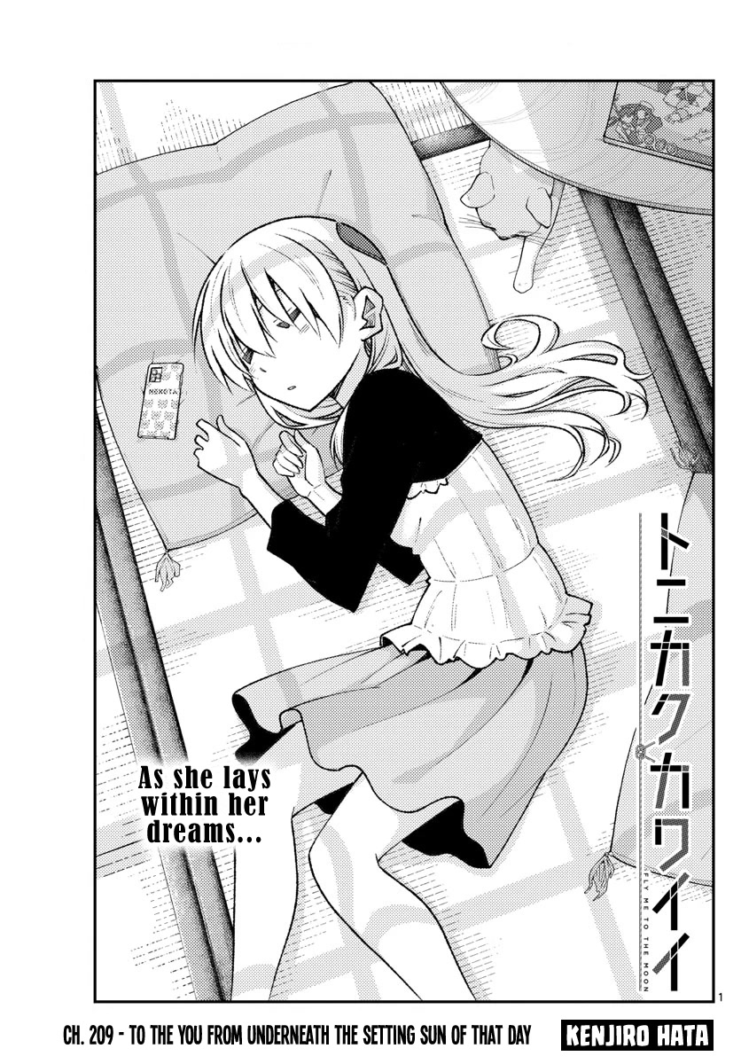 Tonikaku Cawaii Chapter 209 page 1 - Chapter 209: To the you from underneath the setting sun of that day