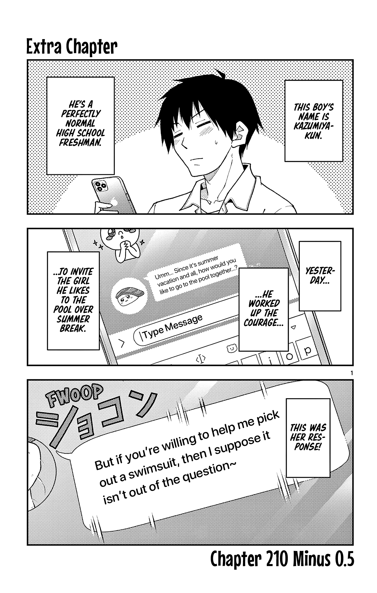 Tonikaku Cawaii Chapter 218.5 page 1 - Chapter 218.5: Omake: Chapter 210 Minus 0.5