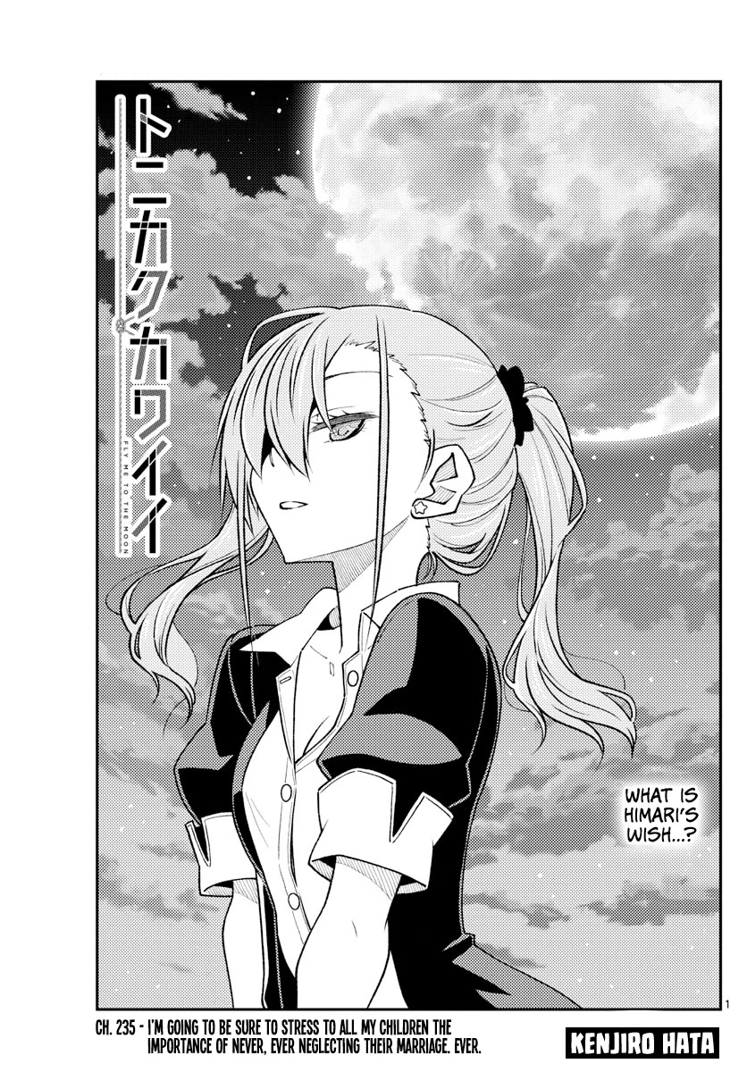 Tonikaku Cawaii Chapter 235 page 1 - Chapter 235: I’m going to be sure to stress to all my children the importance of never, ever neglecting their marriage. Ever.