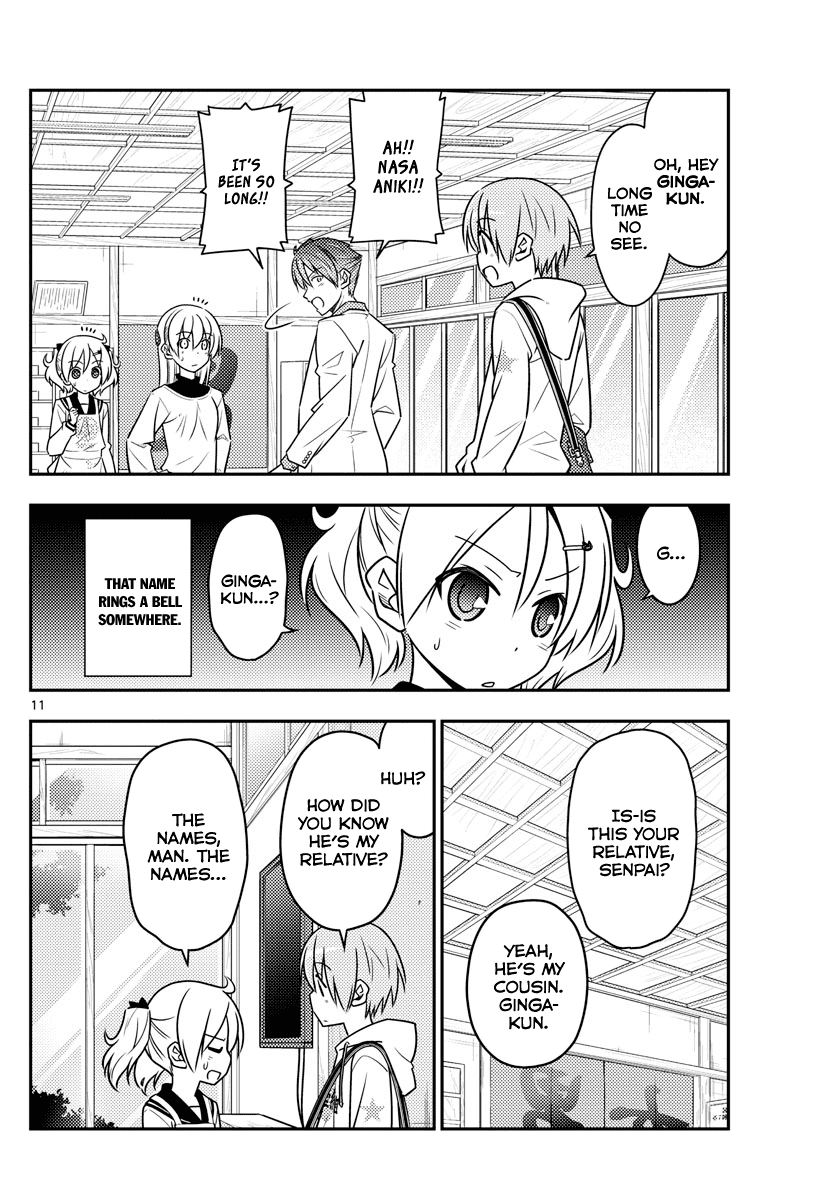 Tonikaku Cawaii Chapter 50 page 10 - Chapter 50: Yuzaki's bride. It's written as Hoshizora but read as Nasa!