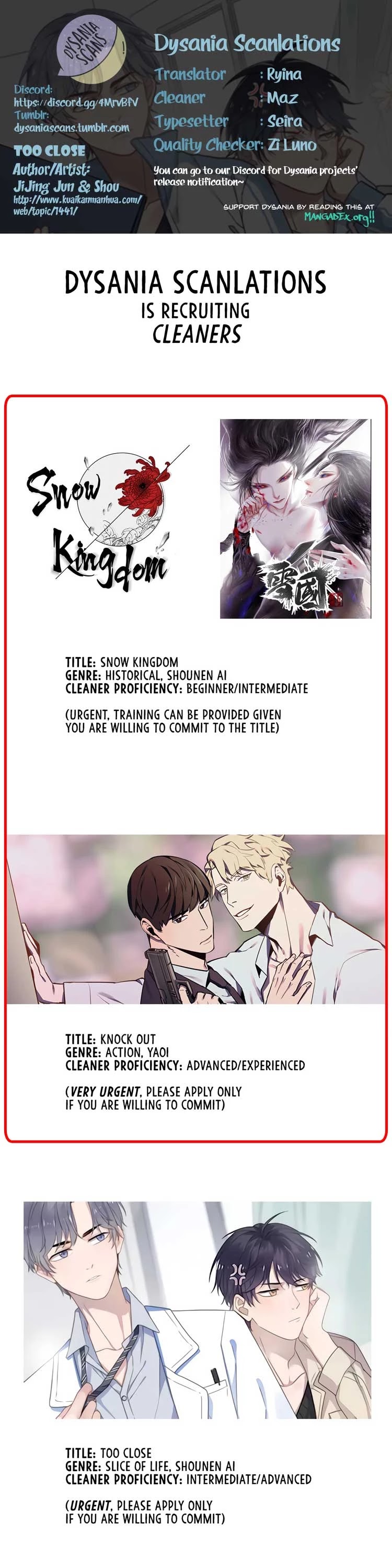 Too Close Chapter 69.9 page 1 - Chapter 69.9: A Millennium Entanglement