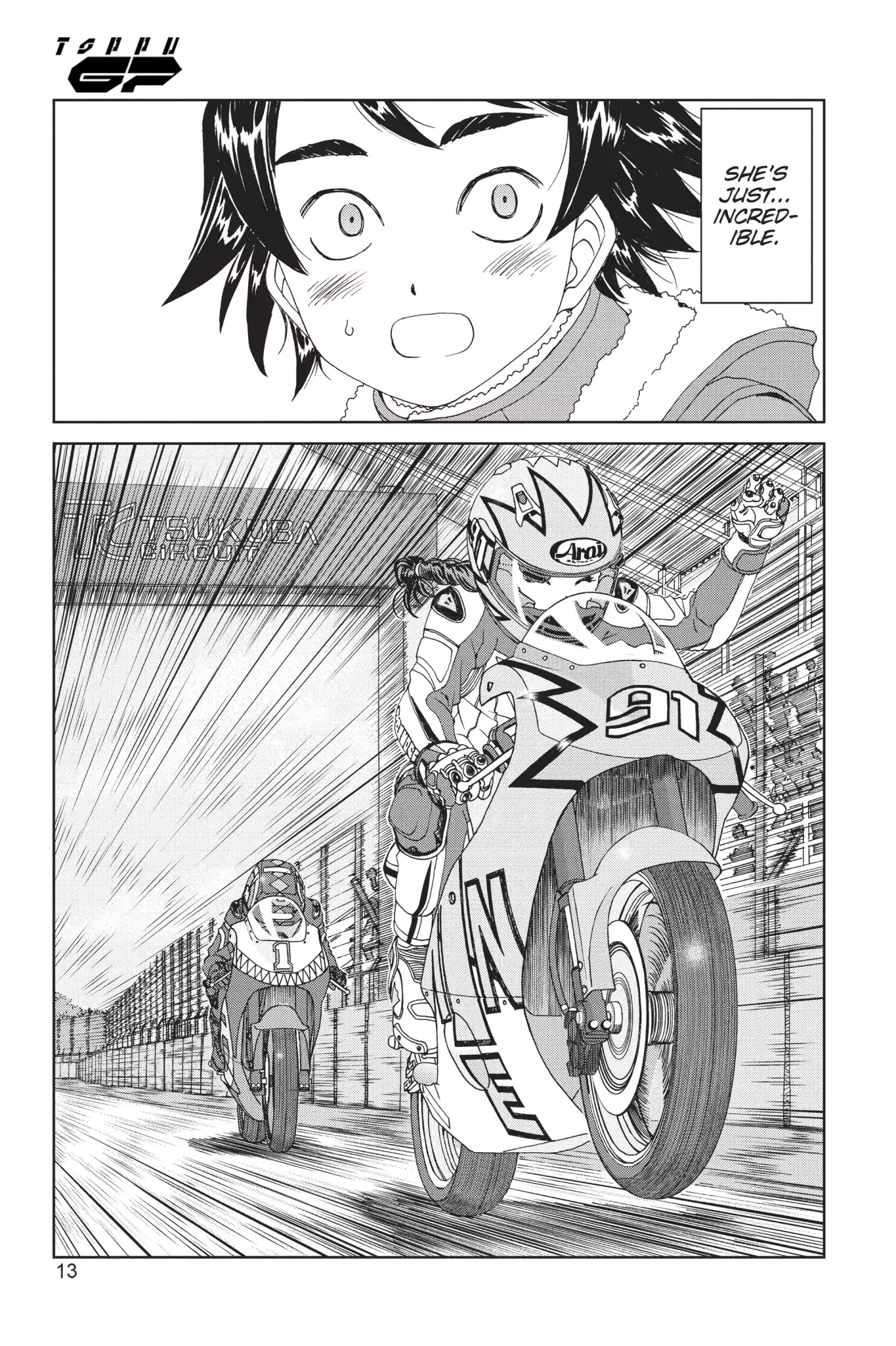 Toppu GP Chapter 15 page 13 - Chapter 15: Lap 15: Acceleration Battle