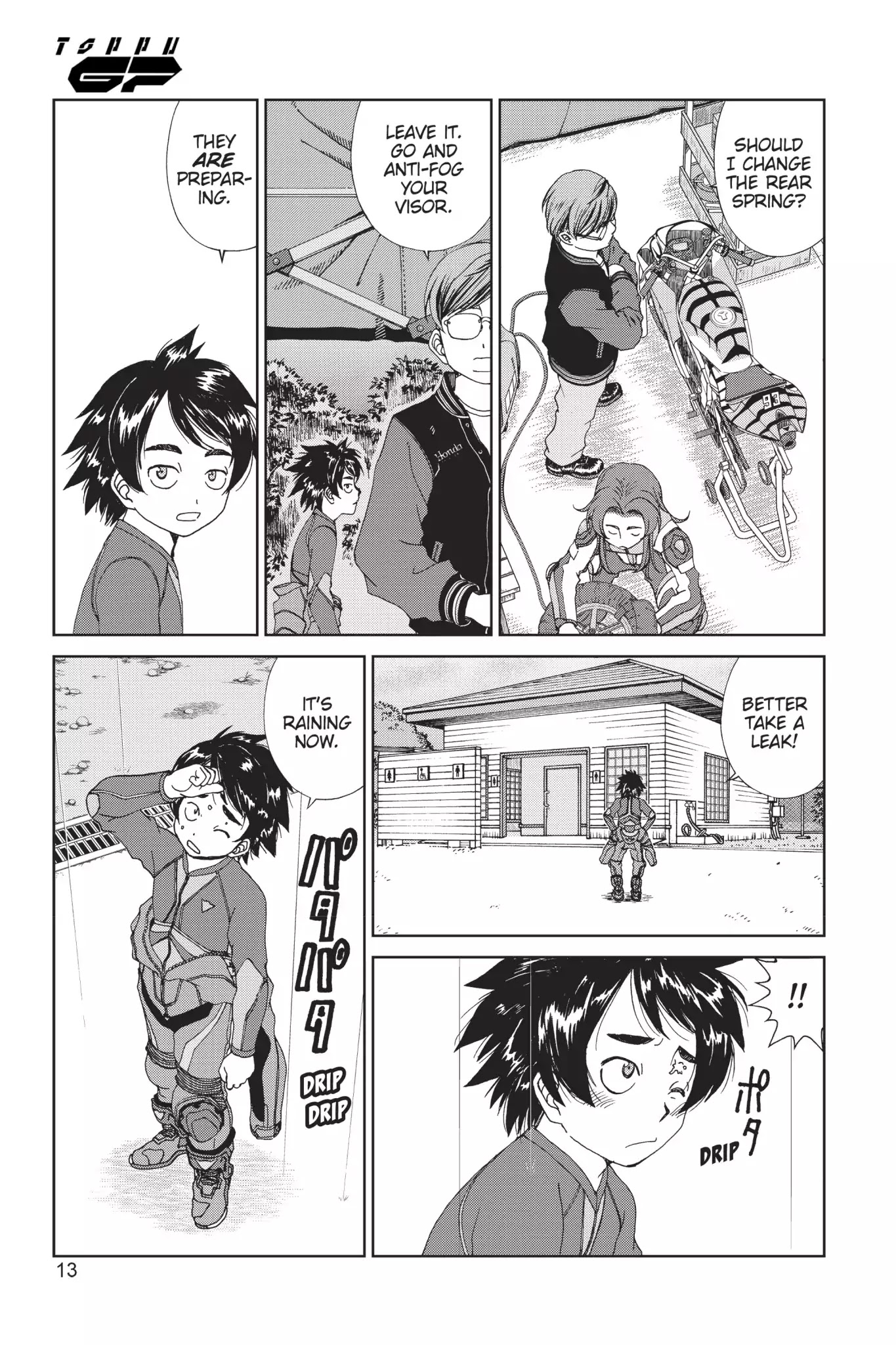 Toppu GP Chapter 21 page 14 - Chapter 21: Lap 21: Rain